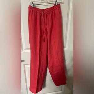 Coral linen pants. Talbots 16W